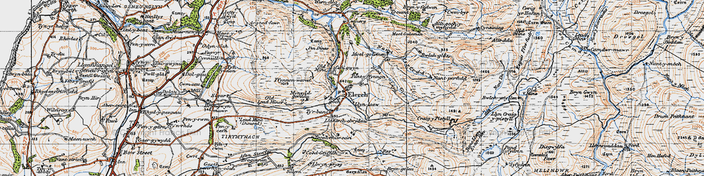 Old map of Elerch in 1947