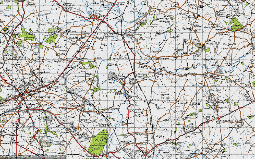 Old Map of Elford, 1946 in 1946