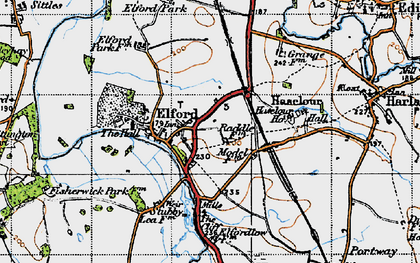 Old map of Elford in 1946
