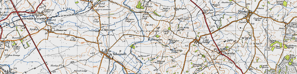 Old map of Elkington in 1946