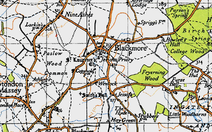 Old map of Elkins Green in 1946