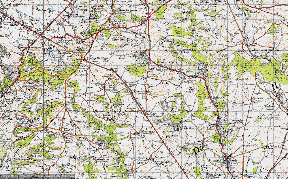 Old Map of Elkstone, 1946 in 1946