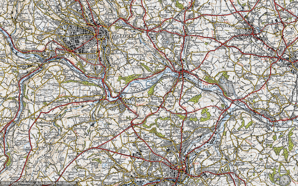 Old Map of Elland Lower Edge, 1947 in 1947