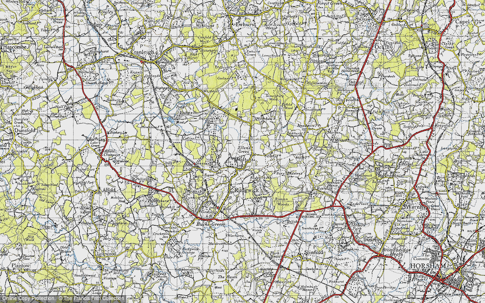 Old Map of Ellen's Green, 1940 in 1940