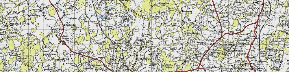 Old map of Baynard's Park in 1940