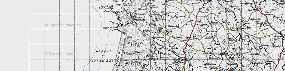 Old map of Ellenglaze in 1946