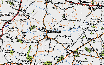 Old map of Ellenhall in 1946