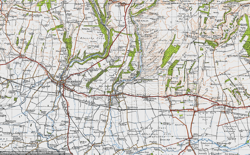 Old Map of Historic Map covering Low Kingthorpe in 1947