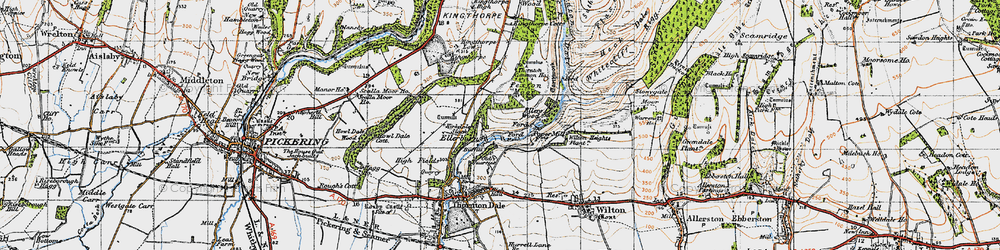 Old map of Ellerburn in 1947