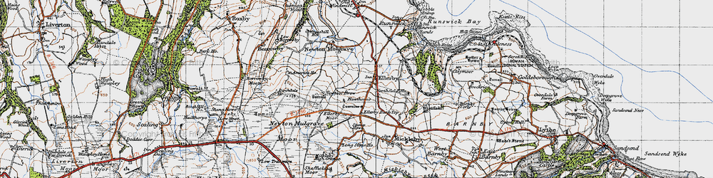 Old map of Ellerby in 1947