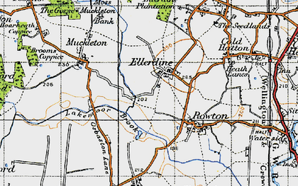 Old map of Ellerdine in 1947