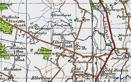 Old map of Windy Oak in 1947