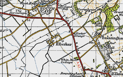 Old map of Westlands in 1947