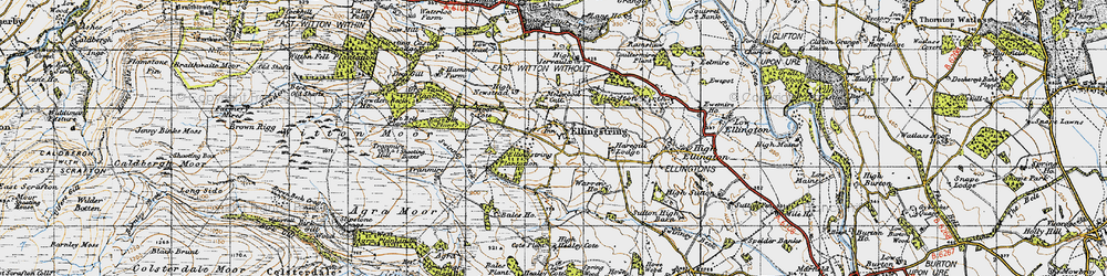 Old map of Ellingstring in 1947
