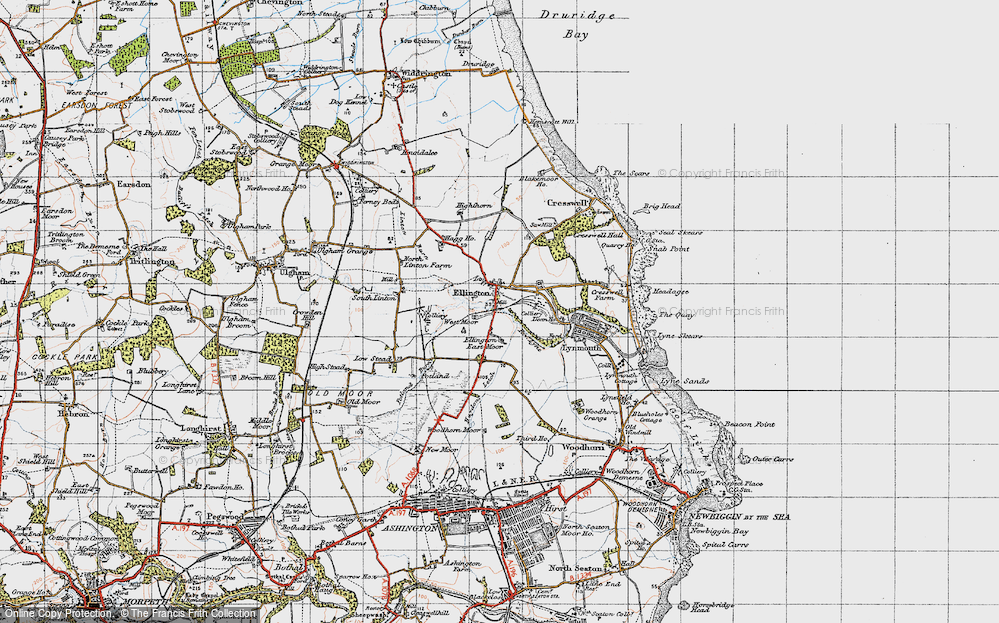 Old Map of Ellington, 1947 in 1947