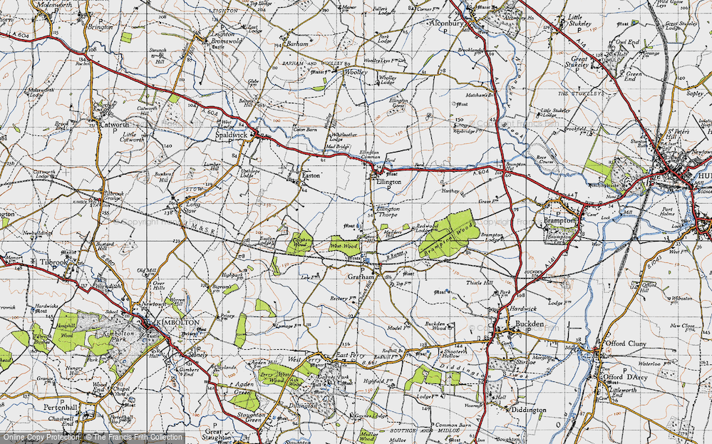 Old Map of Ellington Thorpe, 1946 in 1946