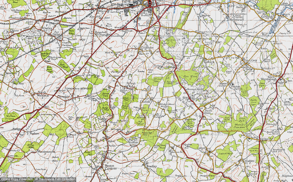 Old Map of Ellisfield, 1945 in 1945