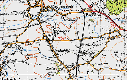 Old map of Ellistown in 1946