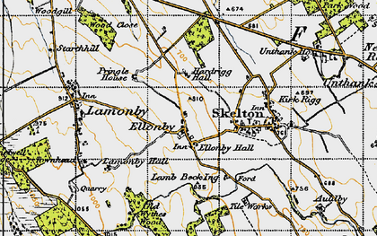Old map of Ellonby in 1947