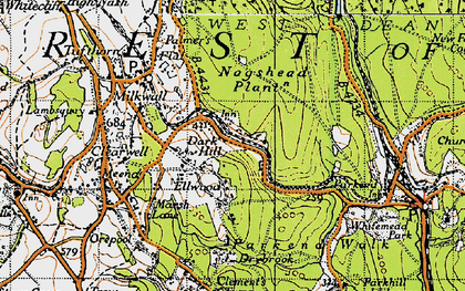 Old map of Ellwood in 1946
