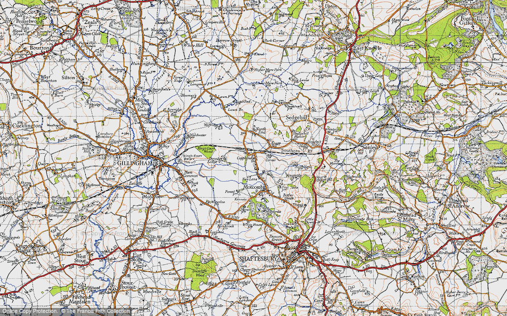 Old Map of Elm Hill, 1945 in 1945