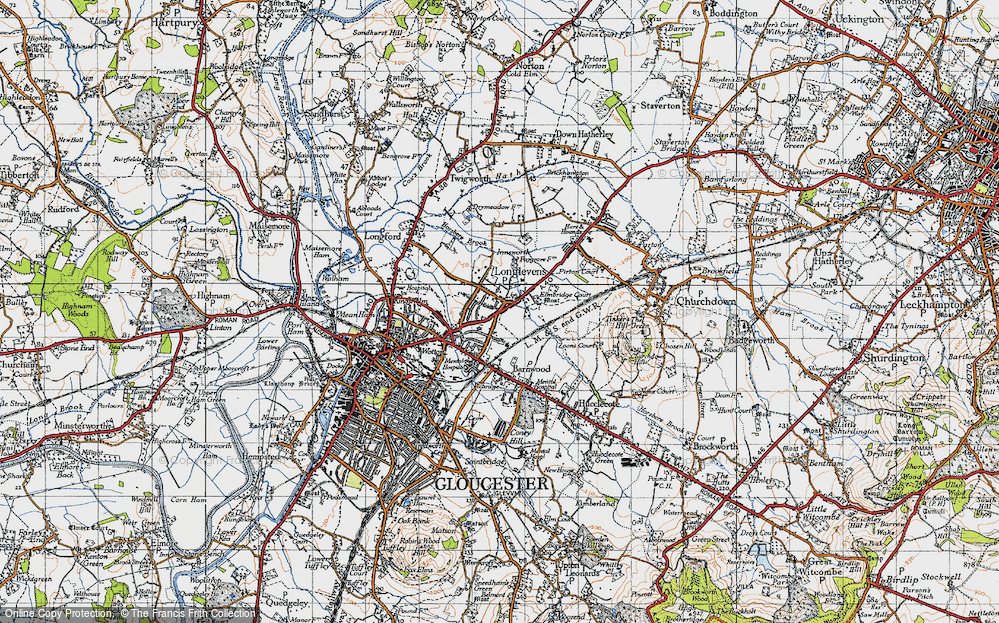 Old Map of Elmbridge, 1947 in 1947