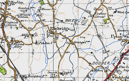 Old map of Elmbridge in 1947