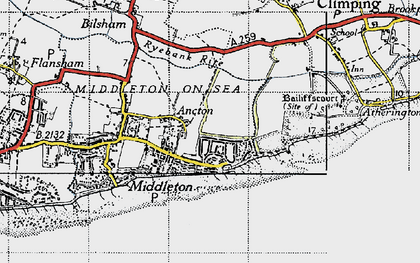Old map of Elmer in 1945