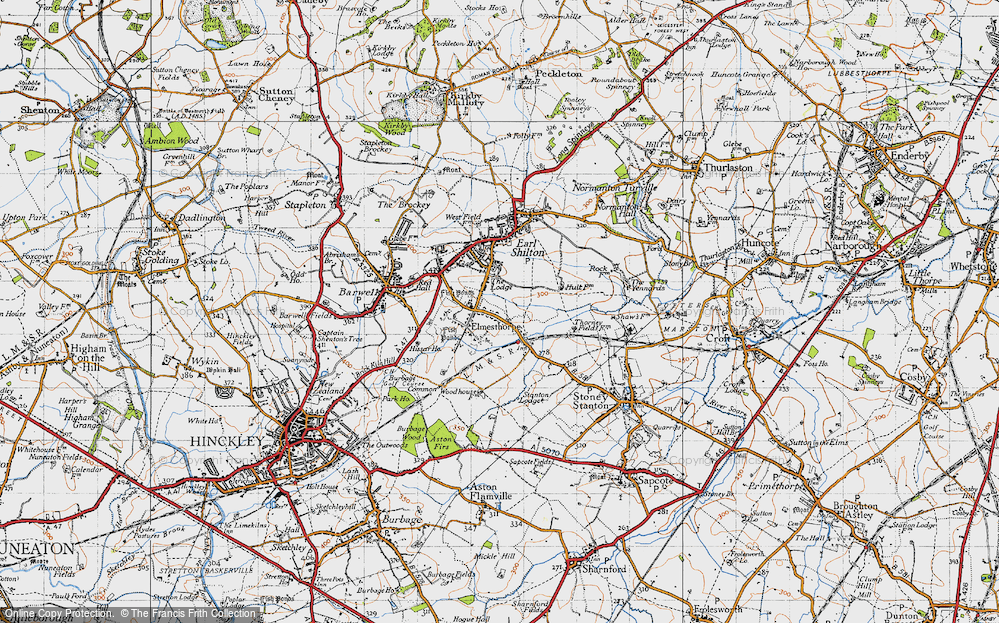 Old Map of Elmesthorpe, 1946 in 1946
