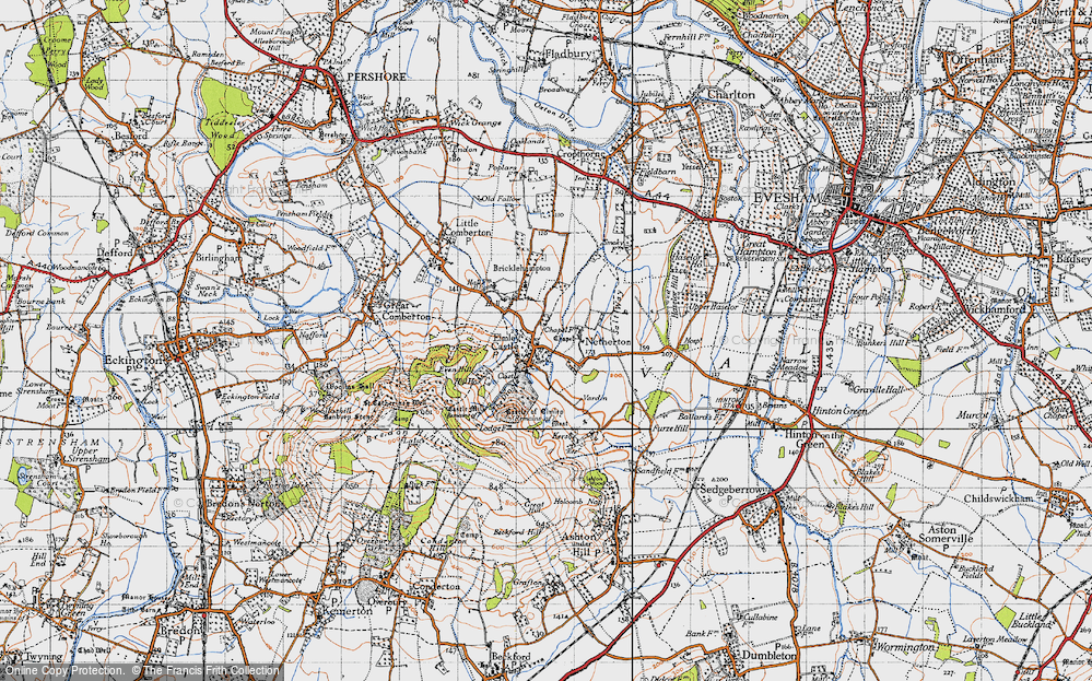 Old Map of Elmley Castle, 1946 in 1946
