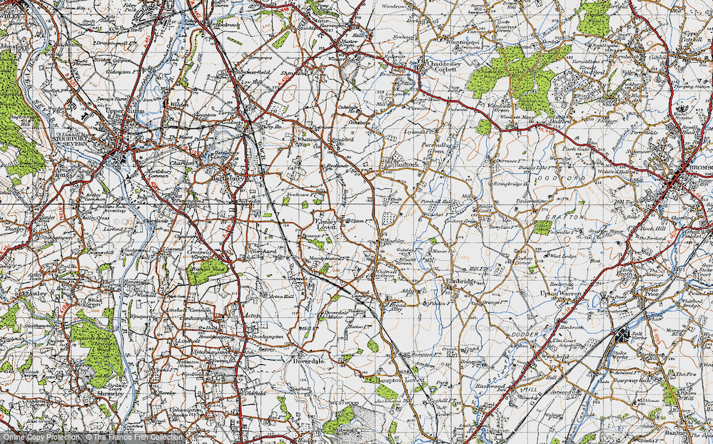 Old Map of Elmley Lovett, 1947 in 1947