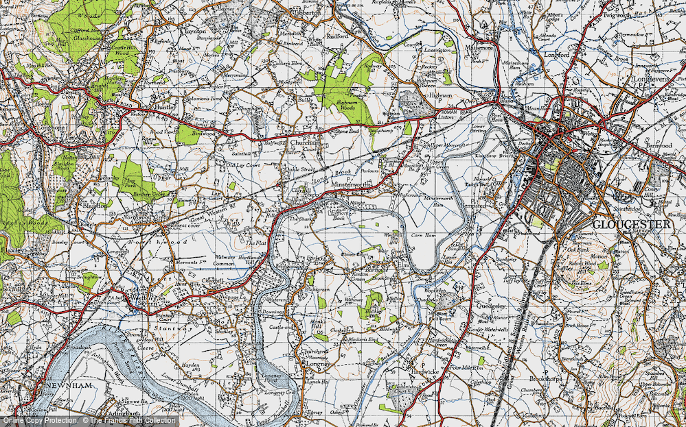 Old Map of Elmore Back, 1947 in 1947