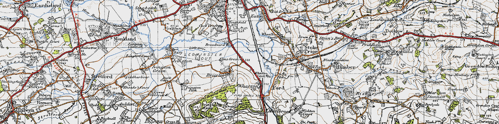 Old map of Elms Green in 1947