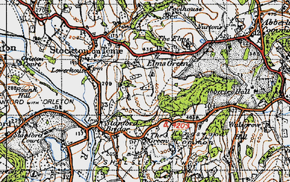 Old map of Elms Green in 1947