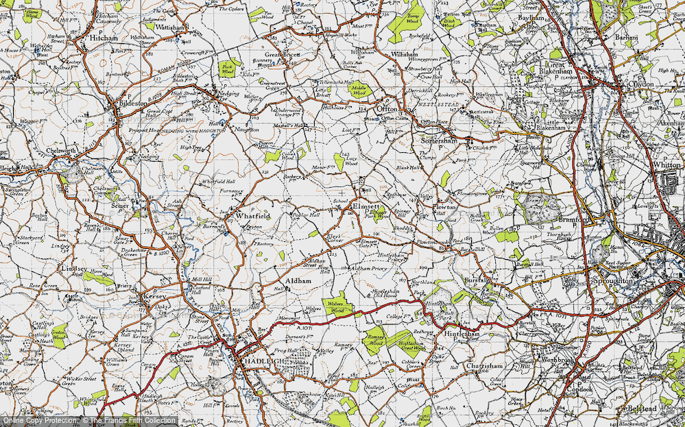 Old Map of Elmsett, 1946 in 1946