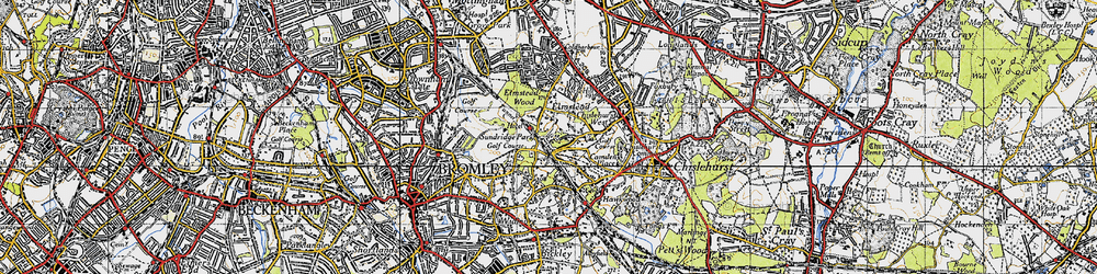 Old map of Elmstead in 1946