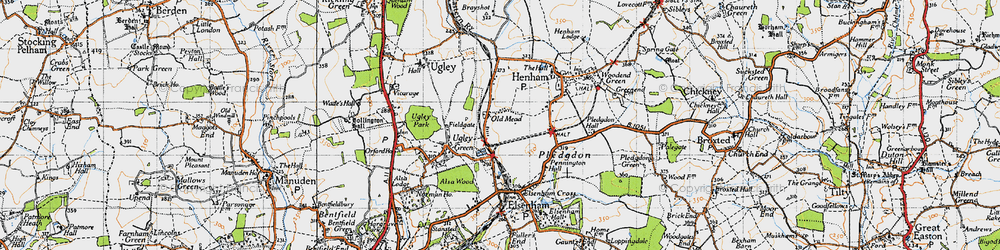 Old map of Elsenham Sta in 1946