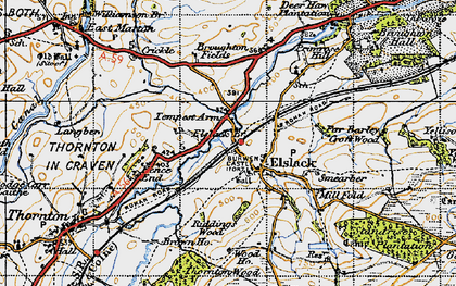 Old map of Burwen Cas in 1947