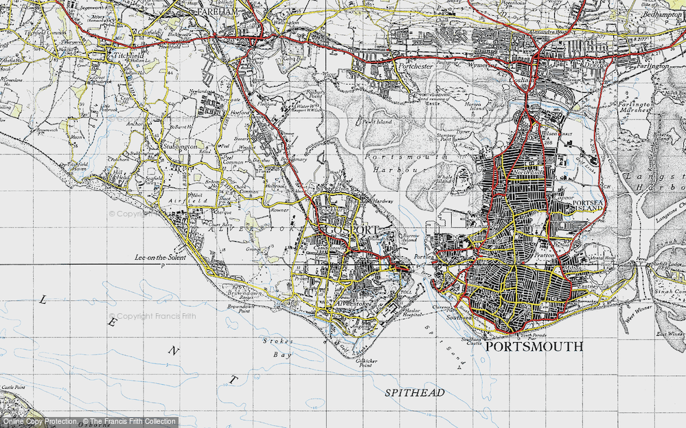 Old Map of Elson, 1945 in 1945