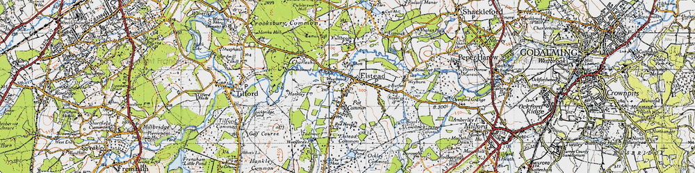 Old map of Burford Lodge in 1940