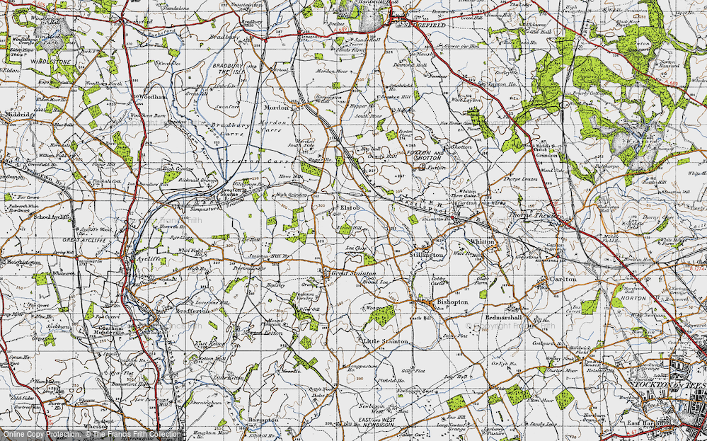Old Map of Elstob, 1947 in 1947