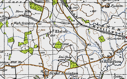 Old map of Elstob in 1947