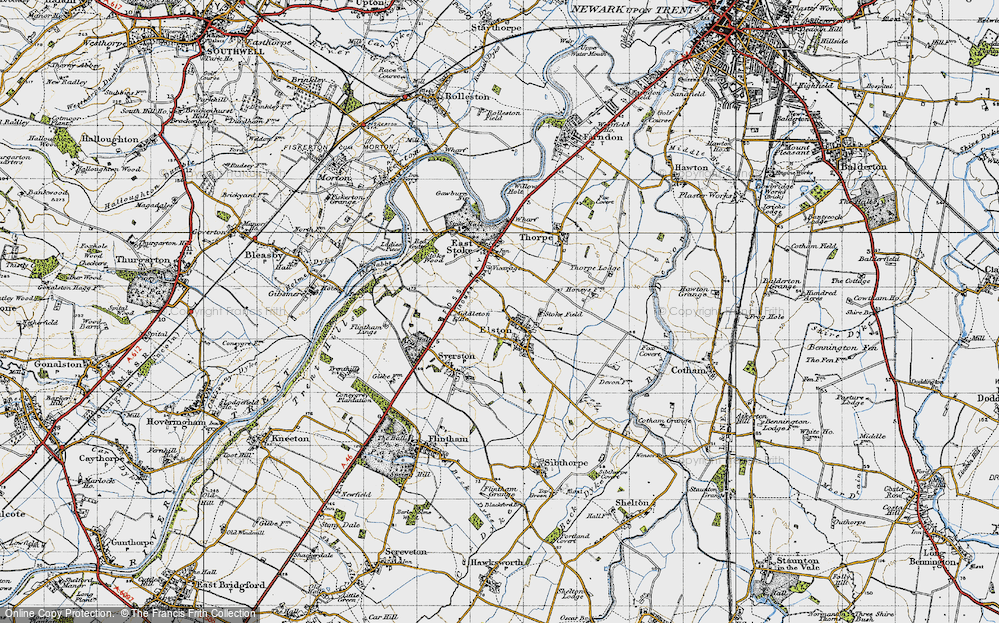 Old Map of Elston, 1946 in 1946