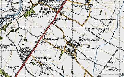 Old map of Elston in 1946