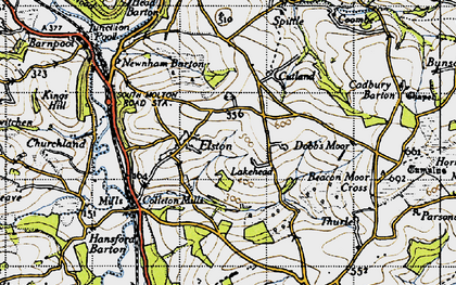 Old map of Elstone in 1946