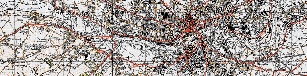 Old map of Elswick in 1947