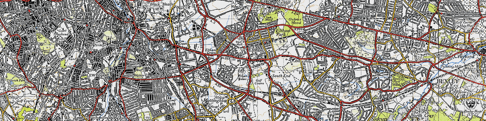 Old map of Eltham in 1946