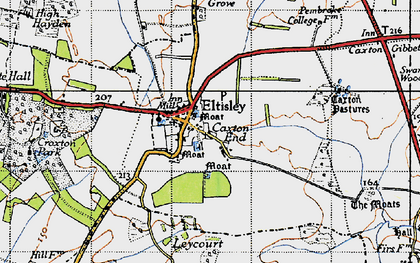 Old map of Eltisley in 1946