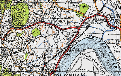 Old map of Wyncoll's in 1946