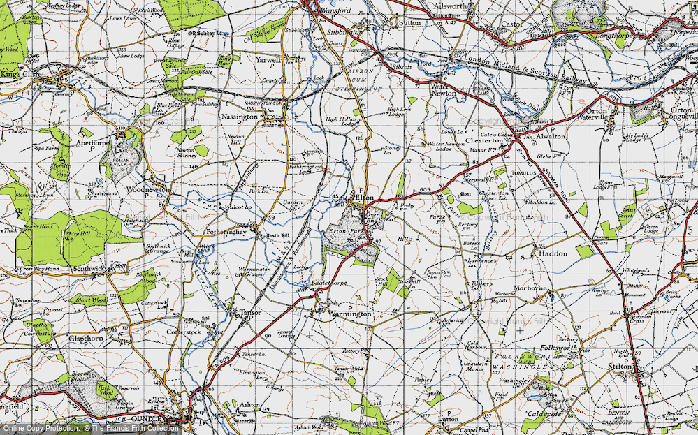 Old Map of Elton, 1946 in 1946
